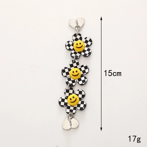 Acrylic Artificial Pearl Rhinestone Phone Chain Heart Clasp Beaded Bag Charm Butterfly Bear Pendant Jewelry For Women