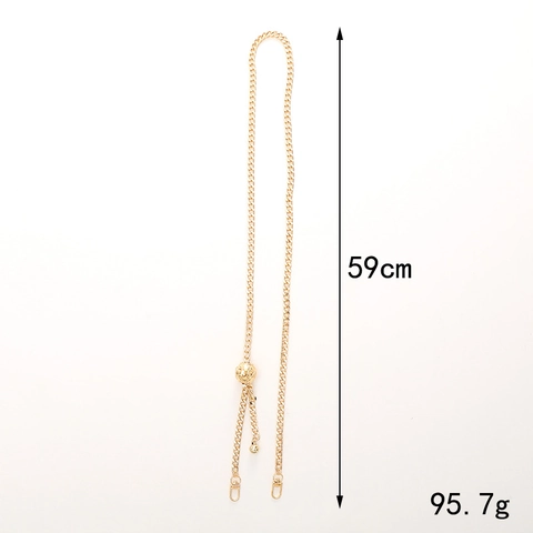 Tracolla Regolabile In Catena Di Metallo Con Cursore Trapuntato Per Borse Custodia Telefono Oro Argento Ricambio Borsa Spalla