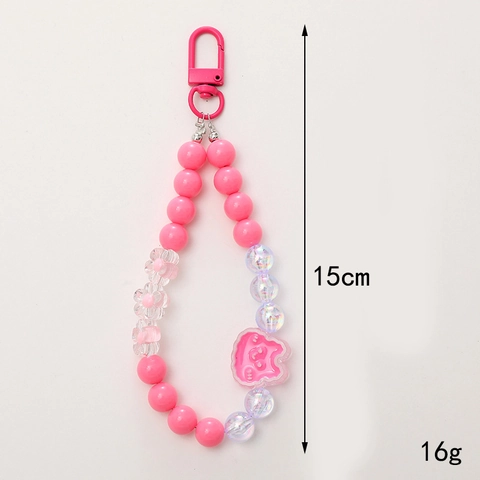Acryl Irisierend Perlen Schlüsselanhänger Bär Schmetterling Schleife Anhänger Für Tasche Kopfhörer Hülle Damen Mode Schmuck