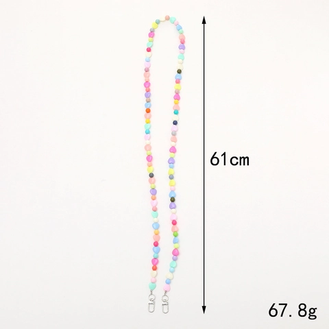 Zoet Gematteerd Beer Hart Kraaltjes Telefoon Lanyard Acryl Crossbody Tas Ketting Strap Voor Vrouwen DIY Telefoonhoes Accessoires