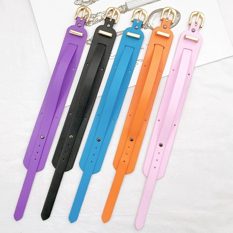 Fashion DIY Synthetic Leather Phone Case Wrist Strap Anti-Lost Handheld Replacement Strap With Gold Metal Buckle For Women