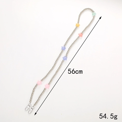 Acryl Perlen Handy Schlüsselband Kette Stern Blume Smiley Taschengurt Mode Accessoires Für Damen Süßer Stil