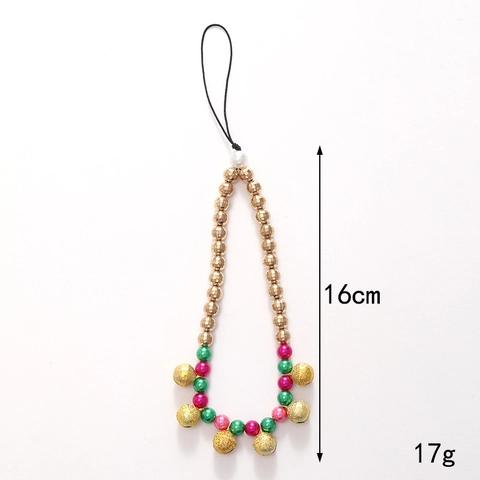 Catena per Cellulare Natalizia con Perline Babbo Natale Albero di Natale Cordino in Acrilico Cinturino Antismarrimento Gioielli Donna