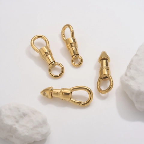 Stainless Steel DIY Trigger Snap Hook Lobster Clasp Polished Swivel Buckle For Keychain Jewelry Making Accessories Connector