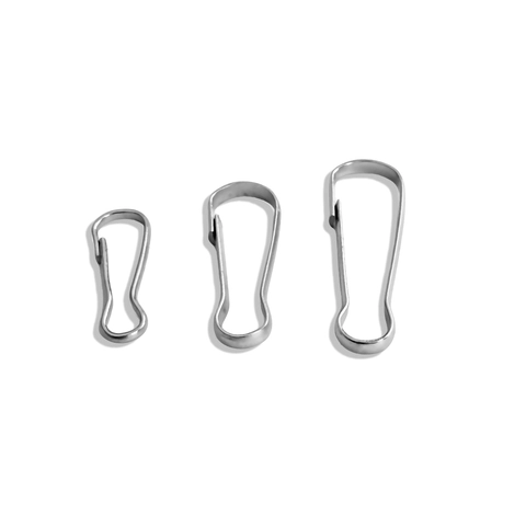 Edelstahl Schnapphaken Für DIY Schmuckherstellung Verbindungsschnallen Schlüsselanhänger Taschenzubehör Silber Metallclips Haken