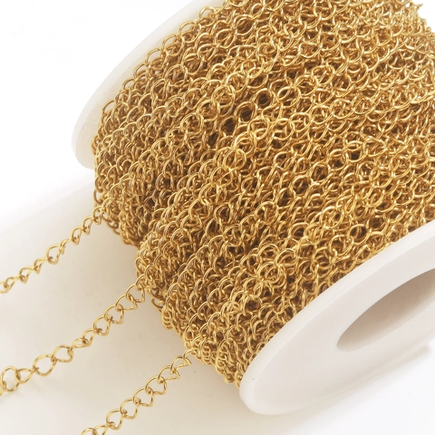 Stainless Steel Chain For DIY Jewelry Making Flat O Link Necklace Bracelet Findings Gold Silver Rose Gold Plated Metal Chains