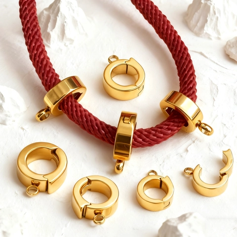 Edelstahl Offene Ringverschlüsse Für DIY Schmuckherstellung Gold Stahlfarbe Verbinder Für Armband Halskette Zubehör
