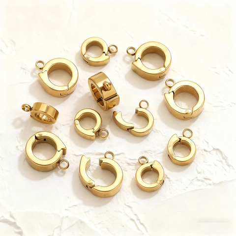 Edelstahl Offene Ringverschlüsse Für DIY Schmuckherstellung Gold Stahlfarbe Verbinder Für Armband Halskette Zubehör