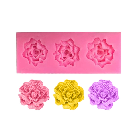 Rose Flower Silicone Mold Multi Cavity Floral Fondant Cake Chocolate Mold Handmade Soap Craft DIY Baking Decorating Tool
