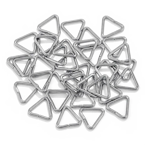 Stainless Steel Triangle Open Jump Rings Jewelry Making Findings DIY Handbags Hardware Accessories Polished Linking Connectors