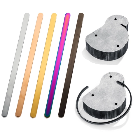 Tira Plana de Acero Inoxidable Pulido para Creación de Joyas DIY Accesorios de Brazalete de Metal Grabable