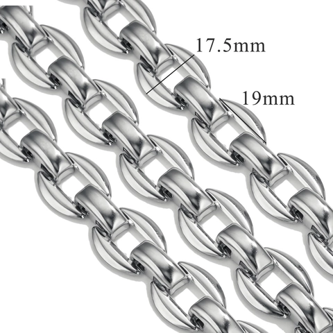 DIY Grobe Kette Aus Edelstahl Für Schmuckherstellung Halskette Armband Zubehör Hochglanzpoliert Industrie Große Brötchen Kettenglied