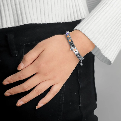 Ciondoli Modulari per Bracciale in Acciaio Inossidabile con Stella in Smalto DIY Accessori per la Creazione di Gioielli