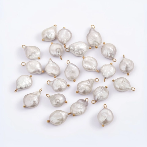 Natural Baroque Freshwater Pearl Pendant Gold Plated Stainless Steel Findings For DIY Necklace Earring Jewelry Making Accessory