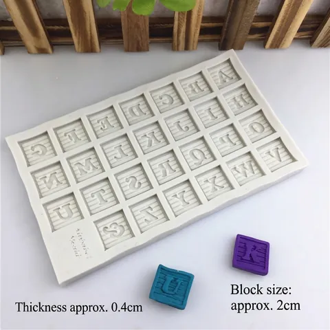DIY Großbuchstaben Englisch Alphabet Silikonform Für Fondant Kuchen Schokolade Gestreifte Textur Backen Dekorationswerkzeug