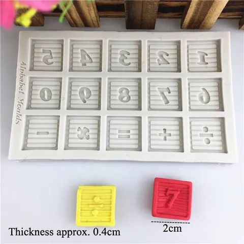Zahlen Mathematik Symbol Silikonform 0-9 Addition Subtraktion Multiplikation Division Für DIY Backen Kuchen Schokolade