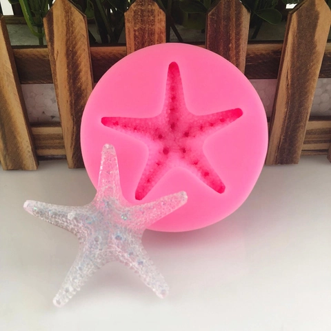 Stampo in Silicone a Forma di Stella Marina DIY Stile Marino per Torte Cioccolato Fondente Strumenti da Forno Rosa
