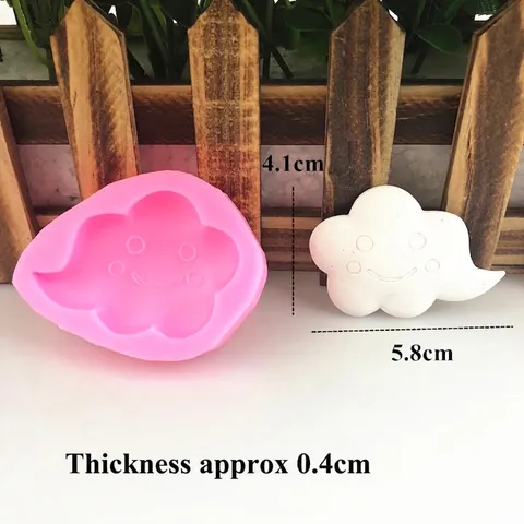 Schattige Glimlach Wolk Gezicht Siliconen Vorm Voor Fondant Taart Chocolade Bakken Decoratie Wolkvorm Bakvorm
