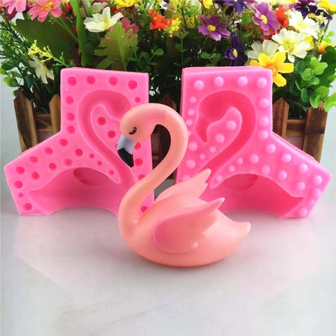Große Flamingo Flügel Silikonform Für DIY Handgemachte Fondant Tortendekoration Gips Harz Handwerk Rosa Silikonform
