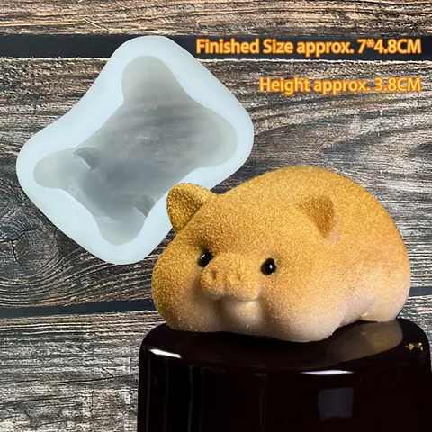 DIY Pig Shaped Silicone Mold For Cake Mousse Chocolate Soap Candle Making 3D Animal Design Non-Stick Bakeware Molding Tool