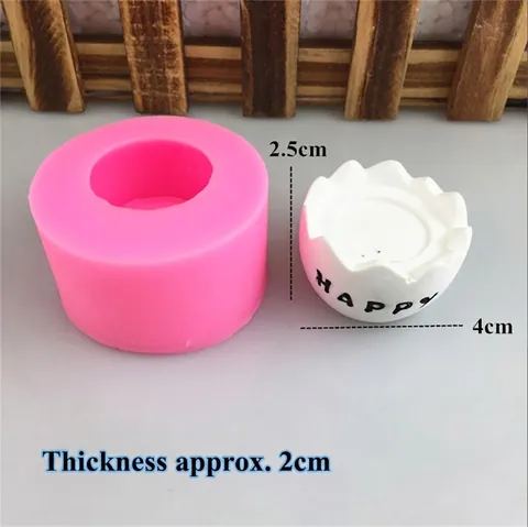 Stampo in Silicone a Forma di Guscio d'Uovo per Fai da Te Decorazione Torte Fondente Strumenti per Colata di Resina