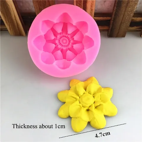 DIY Lotus Blume Form Silikonform Für Kuchendekoration Fondant Schokolade Seife Gips Harz Gießen Handwerk Werkzeug Rosa