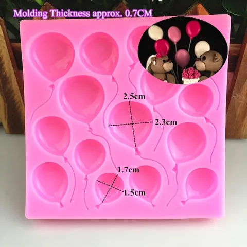 Romantische Ballon Silikonform Für Fondant Tortendekoration DIY Schokolade Backwerkzeug Harz Handwerk Randform