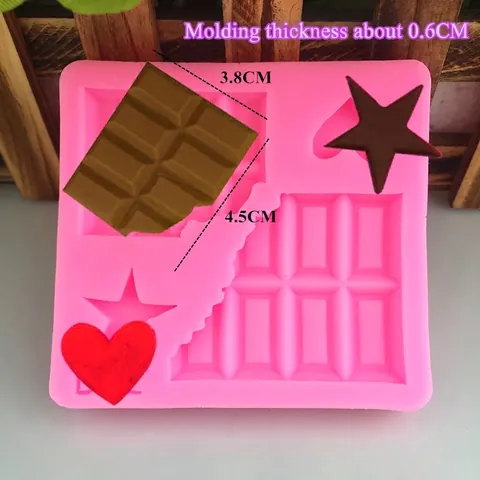 Stampo in Silicone Rosa per Waffle a Forma di Cuore e Stella Stampo da Forno per Cioccolato Fai da Te Strumenti da Cucina