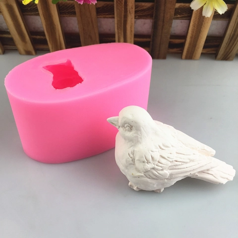 3D Vogel Form Silikonform Für Tortendekoration Handgemachte Seife Gips Schokolade Fondant Backwerkzeug DIY Bastelform