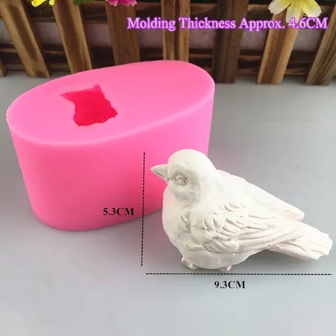 3D Vogel Form Silikonform Für Tortendekoration Handgemachte Seife Gips Schokolade Fondant Backwerkzeug DIY Bastelform