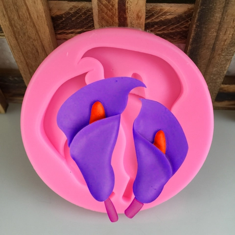 Calla Lily Shape Silicone Mold Flower Fondant Cake Mold For Chocolate Candy Baking DIY Handmade Soap Resin Crafting Tool