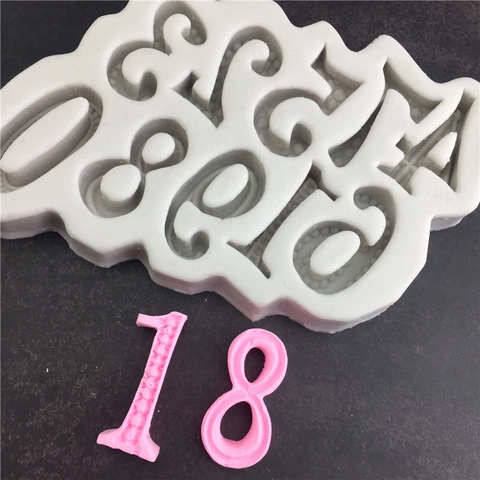 Große Zahlen 0-9 Form Silikonform Für Fondant Kuchen Schokolade Seife Handwerk DIY Backwerkzeug Küche Dekoration