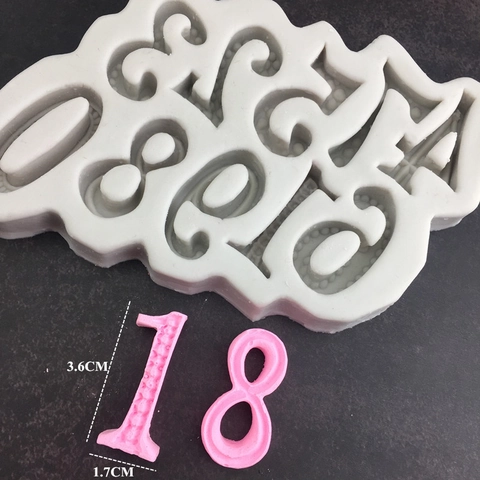 Große Zahlen 0-9 Form Silikonform Für Fondant Kuchen Schokolade Seife Handwerk DIY Backwerkzeug Küche Dekoration