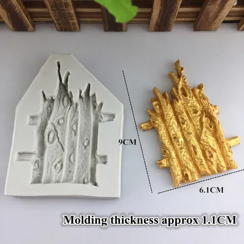 Bamboo Fence Texture Silicone Mold For Fondant Cake Decoration Chocolate Wood Grain DIY Baking Tool 3D Embossing Mat Craft Mold