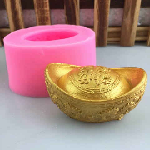 Traditionelle Chinesische Barren Yuanbao Form Silikonform Für Kuchendekoration Fondant Seife Gips Handwerk Werkzeug