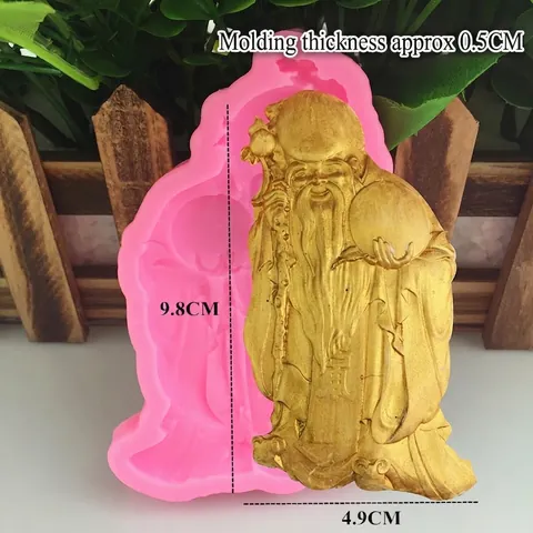 3D Καλούπι Σιλικόνης Θεός Της Μακροζωίας Shouxing Για Χειροποίητη Διακόσμηση Τούρτας Σοκολάτας Ζαχαρόπαστας Αξεσουάρ Ψησίματος