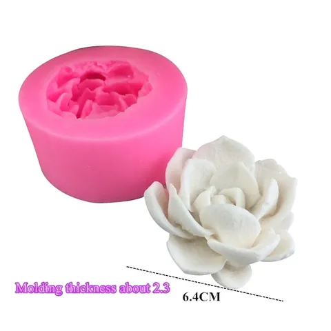Stampo in Silicone a Forma di Fiore Succulento 3D Per Decorazione Torte Sapone Fatto a Mano Candela Gesso Fai da Te