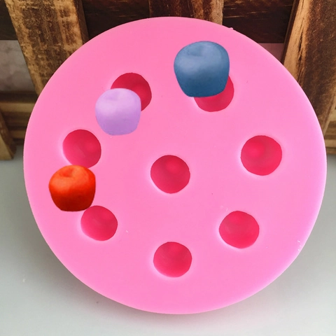 DIY Blaubeer Form Silikon Fondant Form Für Schokolade Kuchendekoration Backwerkzeuge Polymer Ton Mini Runde Fruchtform