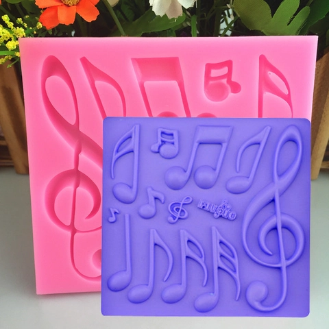 Music Note Silicone Fondant Mold Musical Symbol Treble Clef Chocolate Cake Decorating Tool DIY Craft Baking Tray