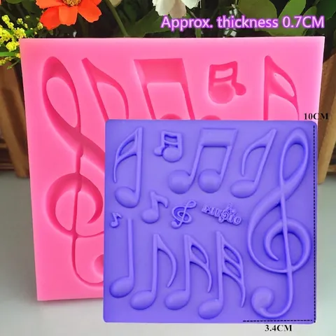 Music Note Silicone Fondant Mold Musical Symbol Treble Clef Chocolate Cake Decorating Tool DIY Craft Baking Tray
