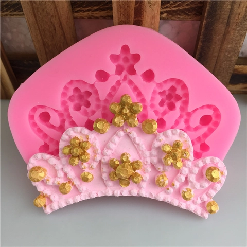 DIY Krone Form Silikonform Für Schokolade Fondant Kuchendekoration Schmuck Gips Basteln Backen Silikon Kuchenform Rosa