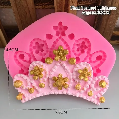 DIY Krone Form Silikonform Für Schokolade Fondant Kuchendekoration Schmuck Gips Basteln Backen Silikon Kuchenform Rosa
