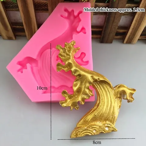 Chinesischer Stil Welle Glückswolke Silikonform Für Kuchendekoration Fondant Schokolade DIY Backwerkzeuge Wellenform Rosa