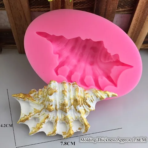 Silikon Meerschnecke Muschel Fondant Form 3D Schokolade Kuchen Dekorieren Werkzeug DIY Backen Zucker Handwerk Form Seife Tablett