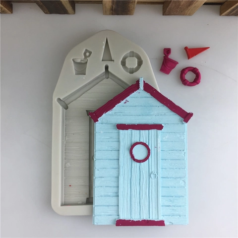 Stampo in Silicone Porta Casa in Legno Fiaba DIY Cioccolato Fondente Decorazione Torta Strumento Cottura Stampo Artigianale