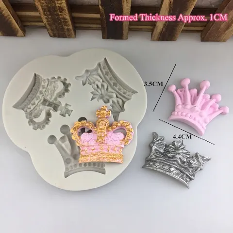 Moule en Silicone avec Relief Couronne Phénix Européen pour Fondant Chocolat Bonbons Décoration de Gâteau Outil Décoratif DIY Gris
