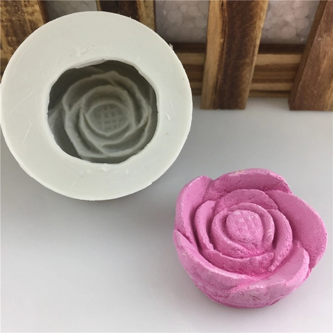Stampo in Silicone a Forma di Rosa 3D per Decorazione Torte al Cioccolato Sapone Artigianale Candela Gesso Fai da Te