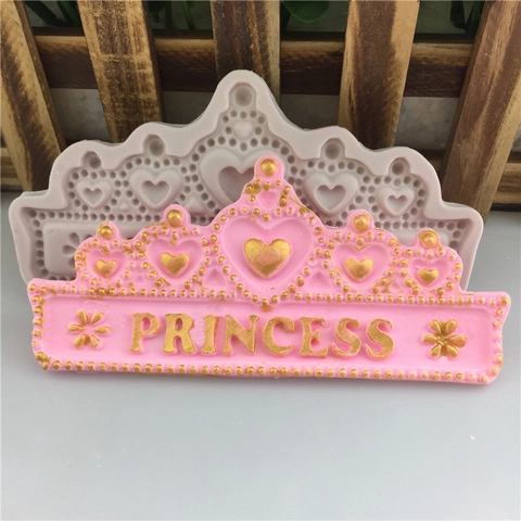 Krone Form Herz Prinzessin Silikonform Für Kuchen Dekoration Fondant Schokolade Süßigkeiten 3D Relief DIY Backwerkzeuge
