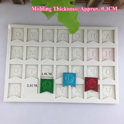 26 Englische Großbuchstaben Flaggenform Silikon Kuchenform Für Fondant Schokolade DIY Backen Werkzeuge Heim Küche Zubehör