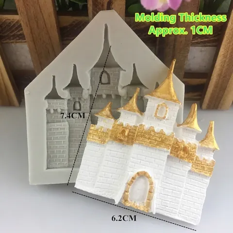 Schloss Haus Form Silikonform Für DIY Backen Schokolade Fondant Handgemachte Seife Kuchen Dekoration Werkzeug Silikon Backform